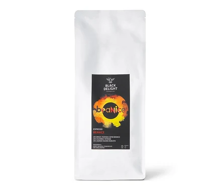 Eine Packung Black Delight - BEANICE Espresso - 1 kg Ganze Bohne.