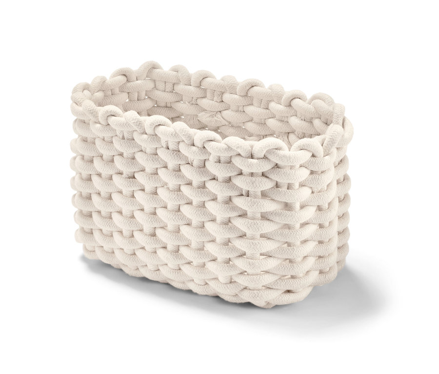 Detailaufnahme eines geflochtenen Korbes.