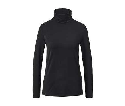 Rollkragenshirt, schwarz