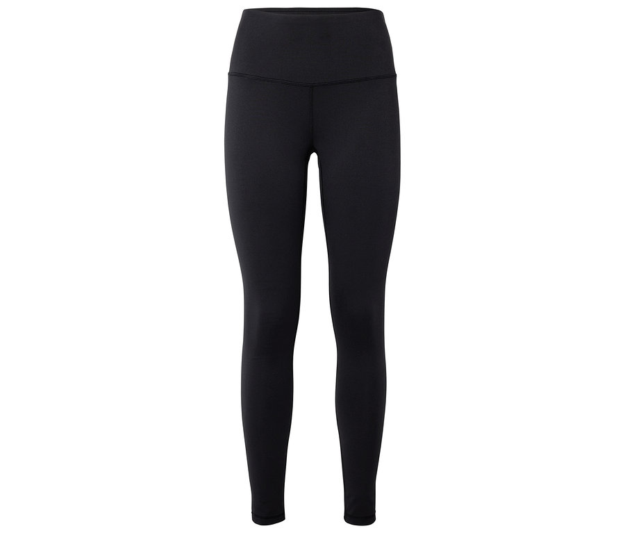 Schwarze, hochtaillierte Leggings.