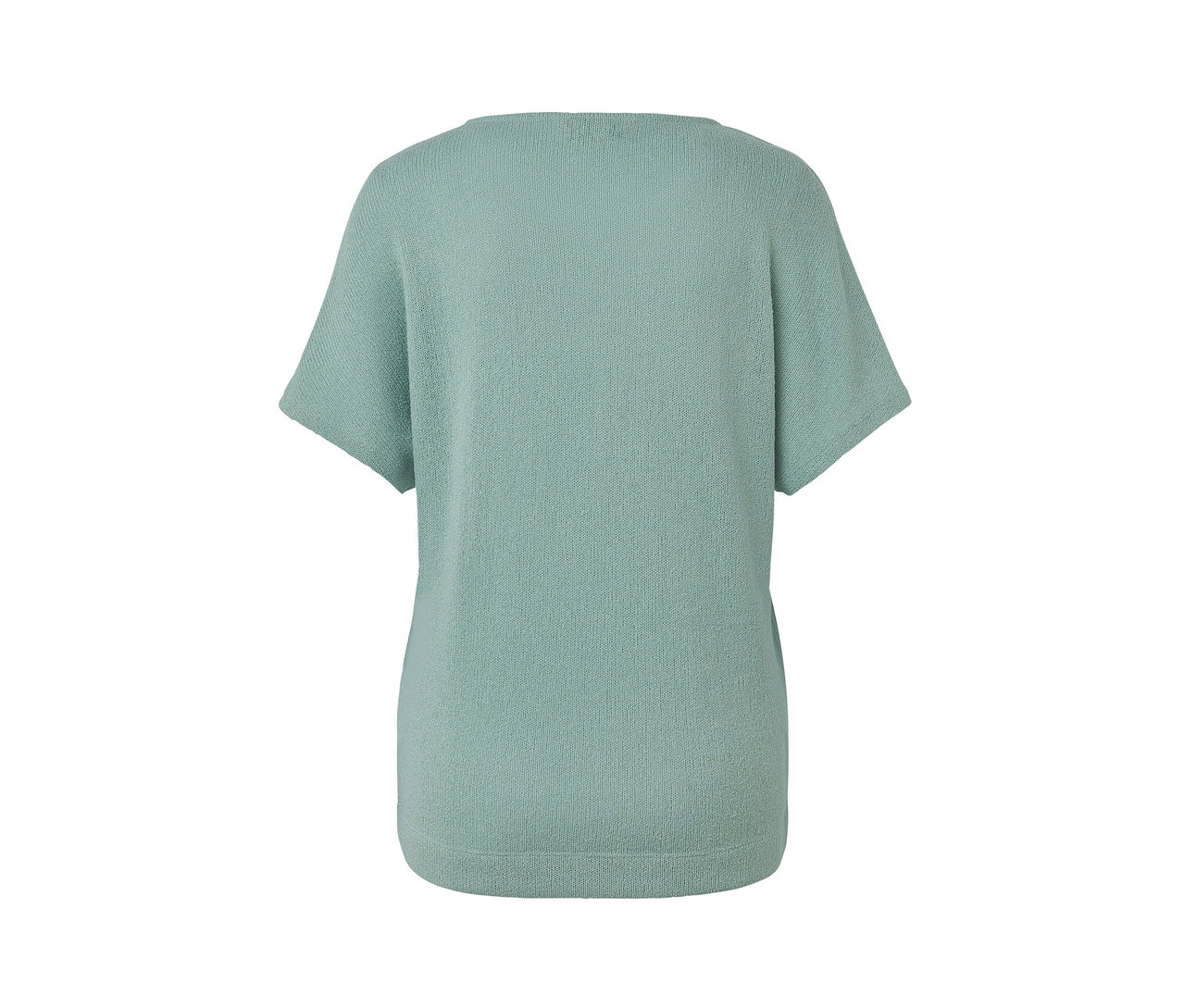 Rückansicht eines strukturierten Shirts in Salbei.