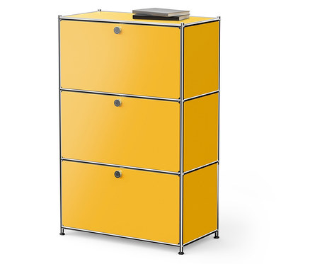 Kommode Metall »CN3« mit 3 Klappenfächern, gelb