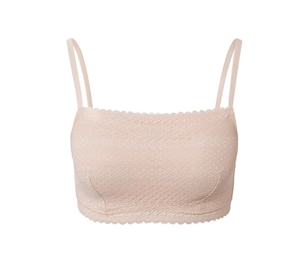 Detailaufnahme eines Spitzen-BHs.