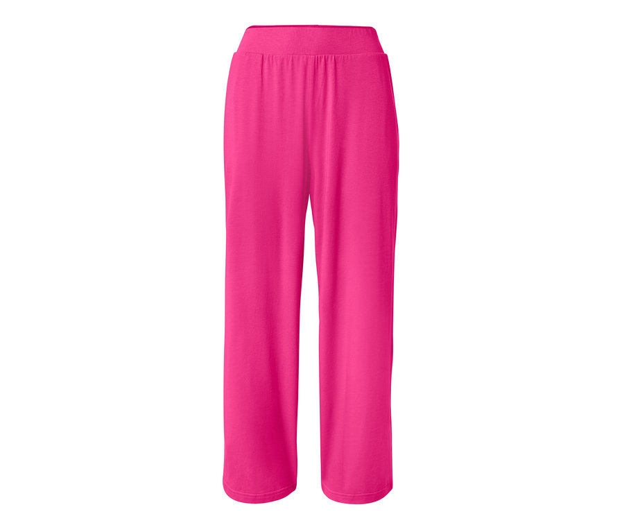 Eine pinke Jersey-Culotte auf weißem Hintergrund.