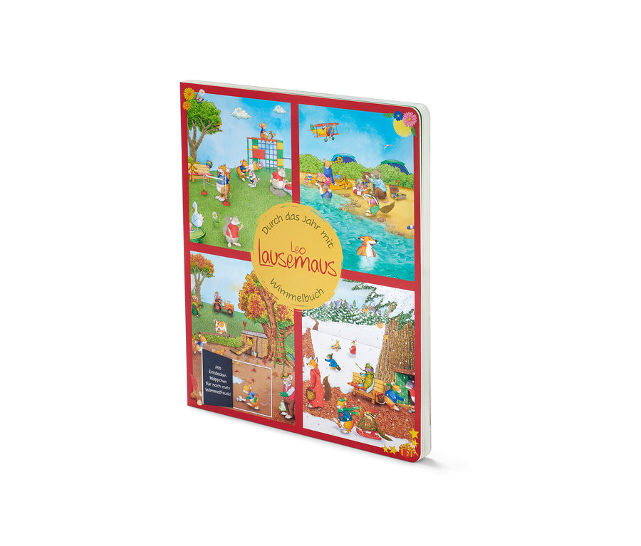 Abbildung des Buchs Wimmelbuch: Durch das Jahr mit Leo Lausemaus.