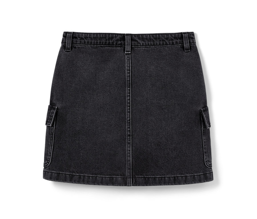 Schwarzer Kinder-Jeans-Rock.