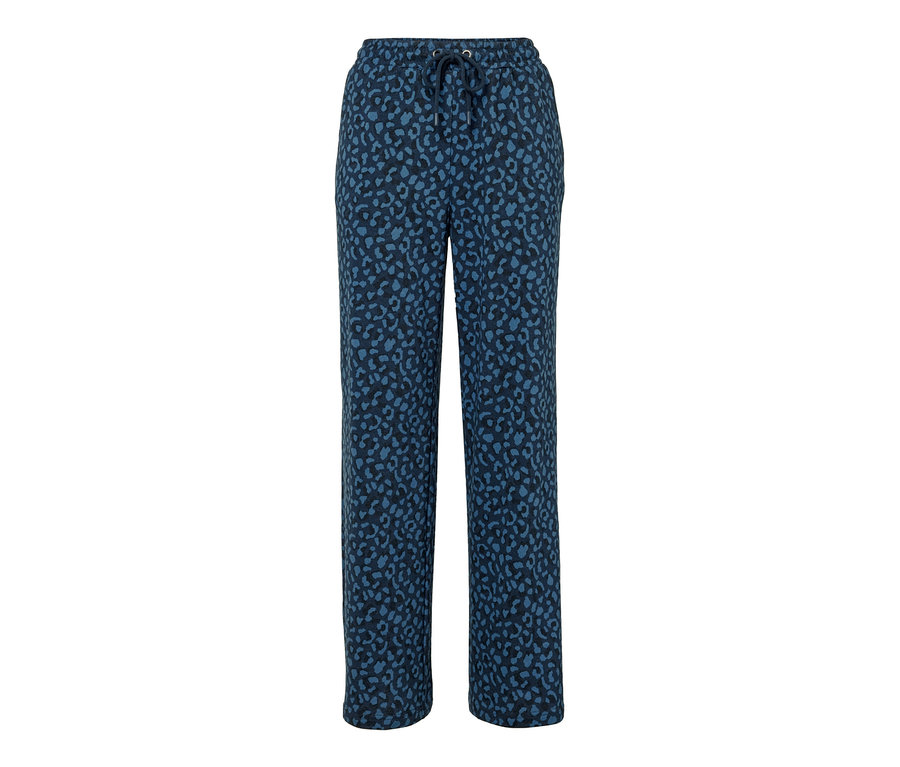 Blaue bedruckte Sweathose.