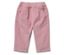 Rosa Cordhose mit Gummibund und Taschen.