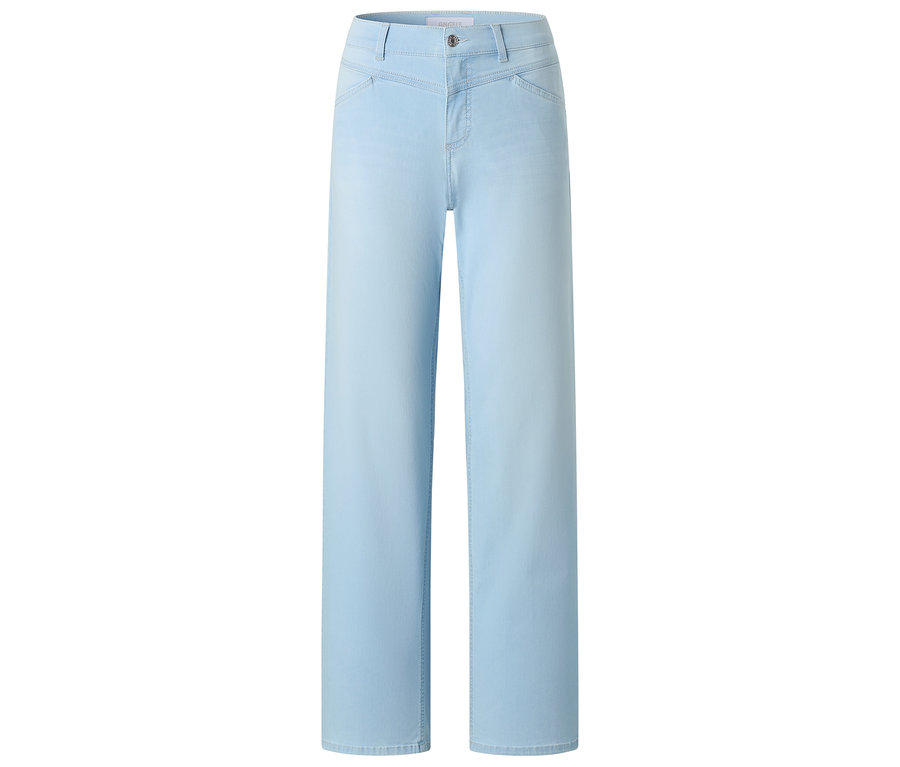 Helle, weit geschnittene Angels Denim »Liz Modern« Wide Leg Jeanshose vor weißem Hintergrund.