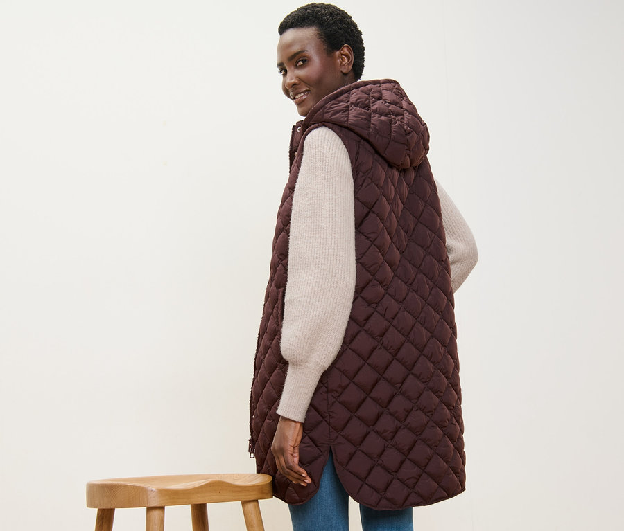 Lange Steppweste mit Kapuze bei Tchibo kaufen 198344