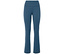 Blaue Bootcut-Leggings mit hohem Bund.