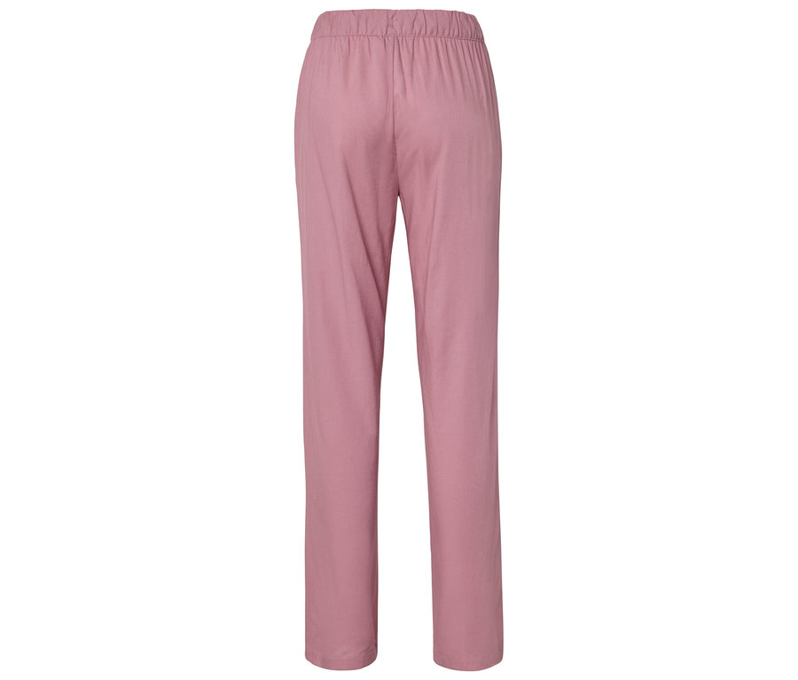 Rosa Hose mit elastischem Bund, von hinten fotografiert.