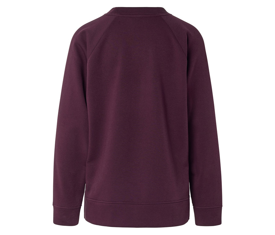 Dunkelrotes Sweatshirt von hinten.