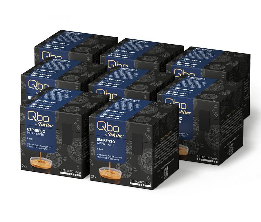 Qbo Espresso INDIAN KAVERI – 216 Kapseln