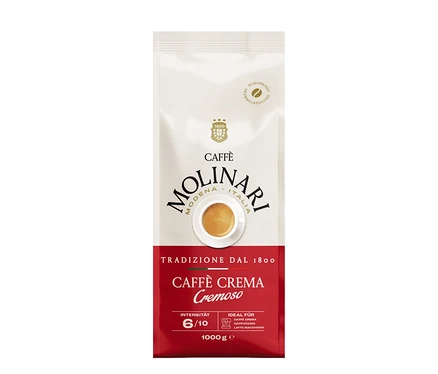 Eine Packung Caffè Molinari Caffè Crema Cremoso - 1 kg Ganze Bohne.