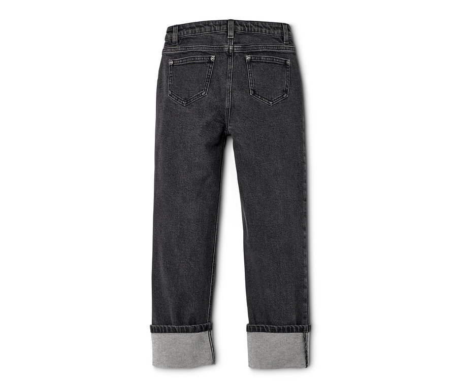 Detailansicht von hinten einer Bootcut-Jeans.