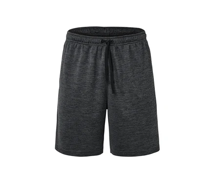 Anthrazitfarbene Sportshorts mit Kordelzug.