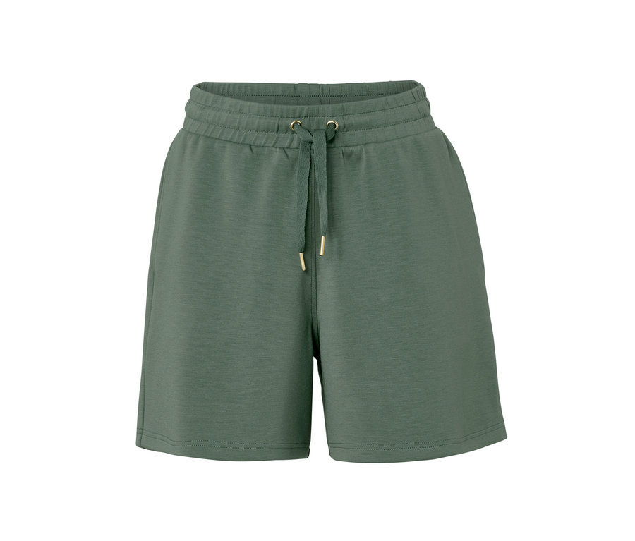 Grüne Premium-Shorts mit Kordelzug.