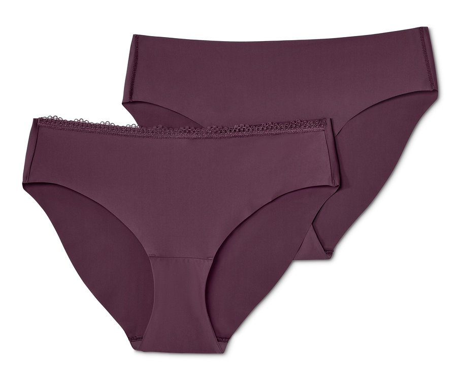 Zwei auberginefarbene Magic-Cut-Slips.