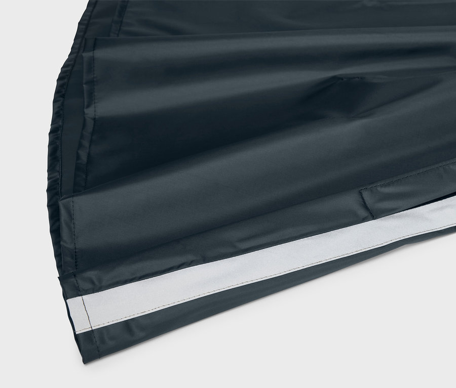 Blauer Kinder-Regenponcho.
