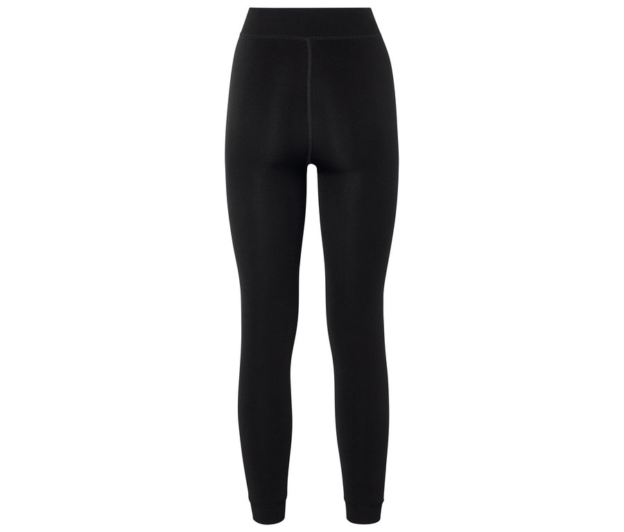 Schwarze Leggings, Rückansicht.