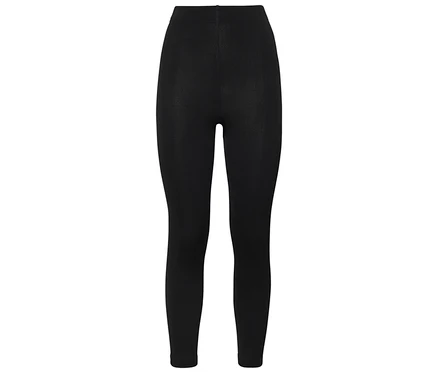 Schwarze Leggings auf weißem Hintergrund.
