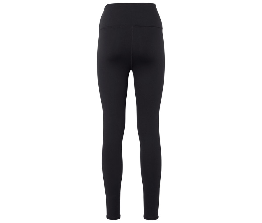 Schwarze Leggings mit hohem Bund.