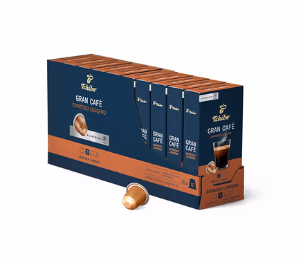 Packung Gran Café Espresso Leggero - 100 Kapseln.