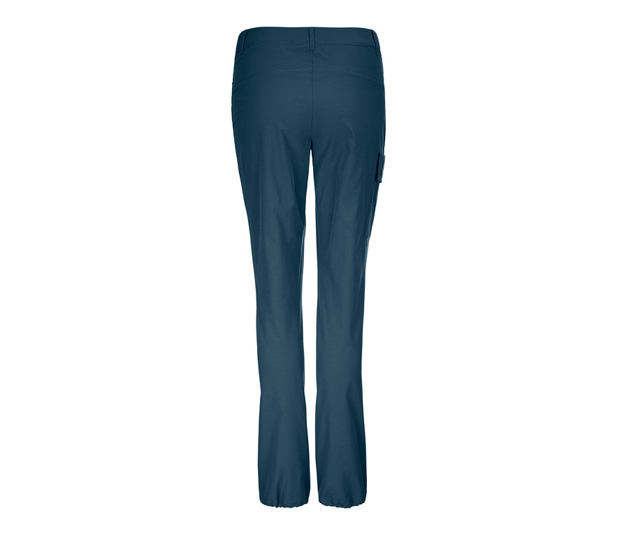 Dunkelblaue Softshell-Hose.