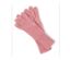 Rosé Strickhandschuhe mit Wolle.
