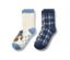 Zwei Paar Kleinkinder-Antirutsch-Socken mit Dackel-Jacquard.