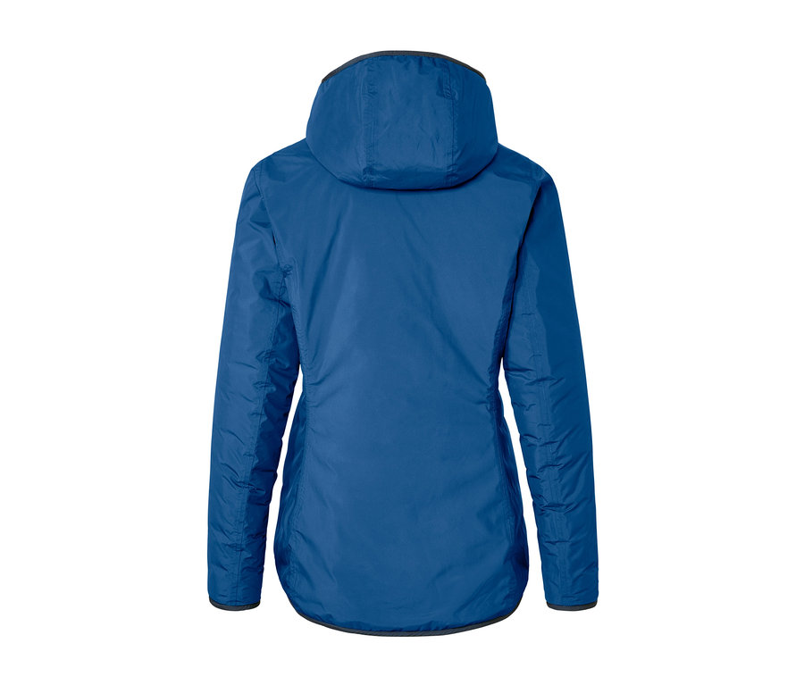 Blaue wasserdichte Wende-Steppjacke.