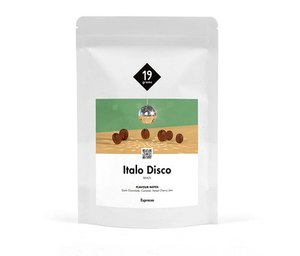 Weiße Tüte 19grams - Italo Disco Espresso - 250 g Ganze Bohne.