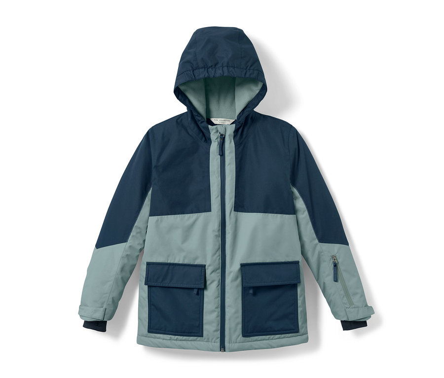Blau-graue Kinder-Outdoor-und-Snowboardjacke.