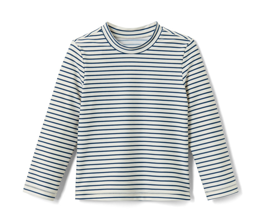 Gestreiftes Kinder-Shirt mit UV-Schutzfaktor 80.