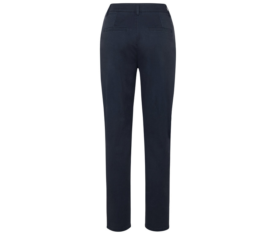 Rückansicht einer dunkelblauen Hose.