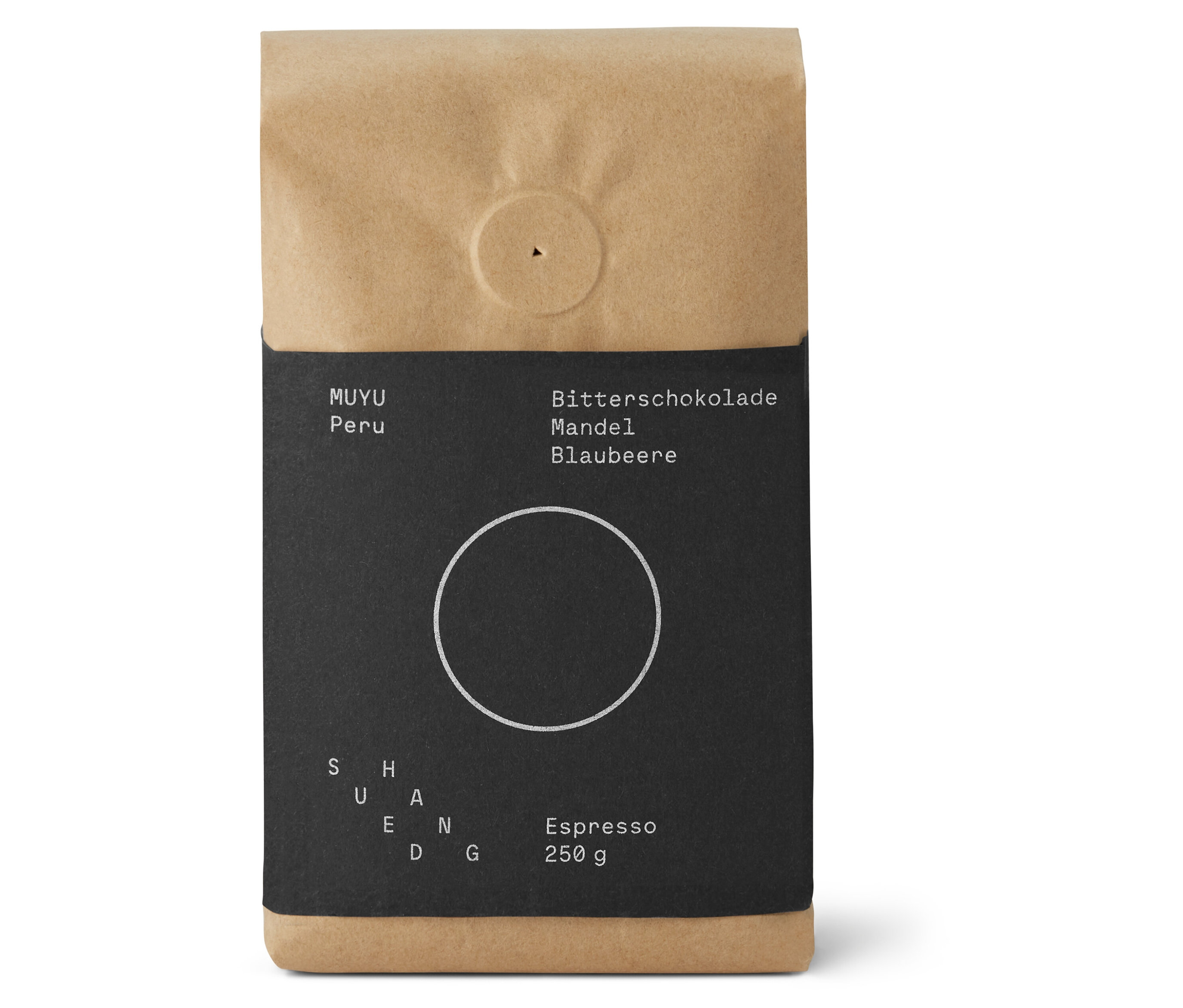 Packung SUEDHANG - MUYU Espresso - 250 g Ganze Bohne.