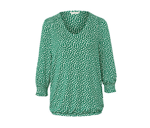Grünes bedrucktes Blusenshirt.