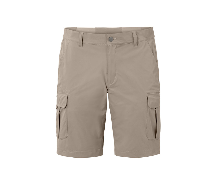 Beige Funktionsshorts.