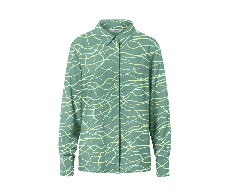 Grüne bedruckte Bluse.