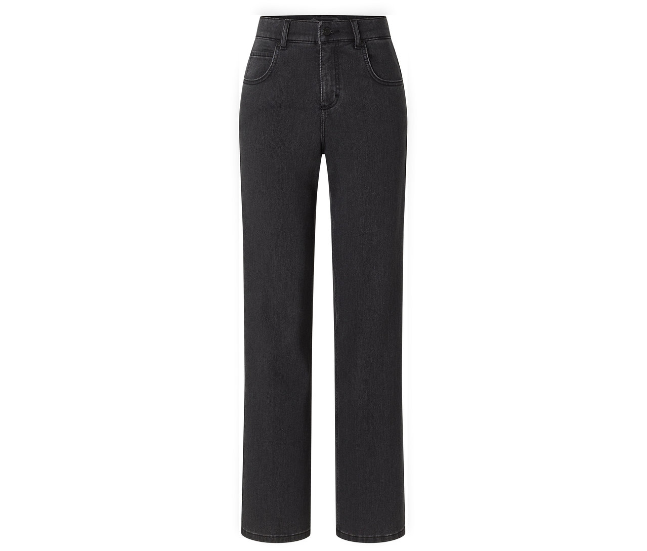 Dunkelgraue Angels Denim »Lara« Straight Fit Jeans.