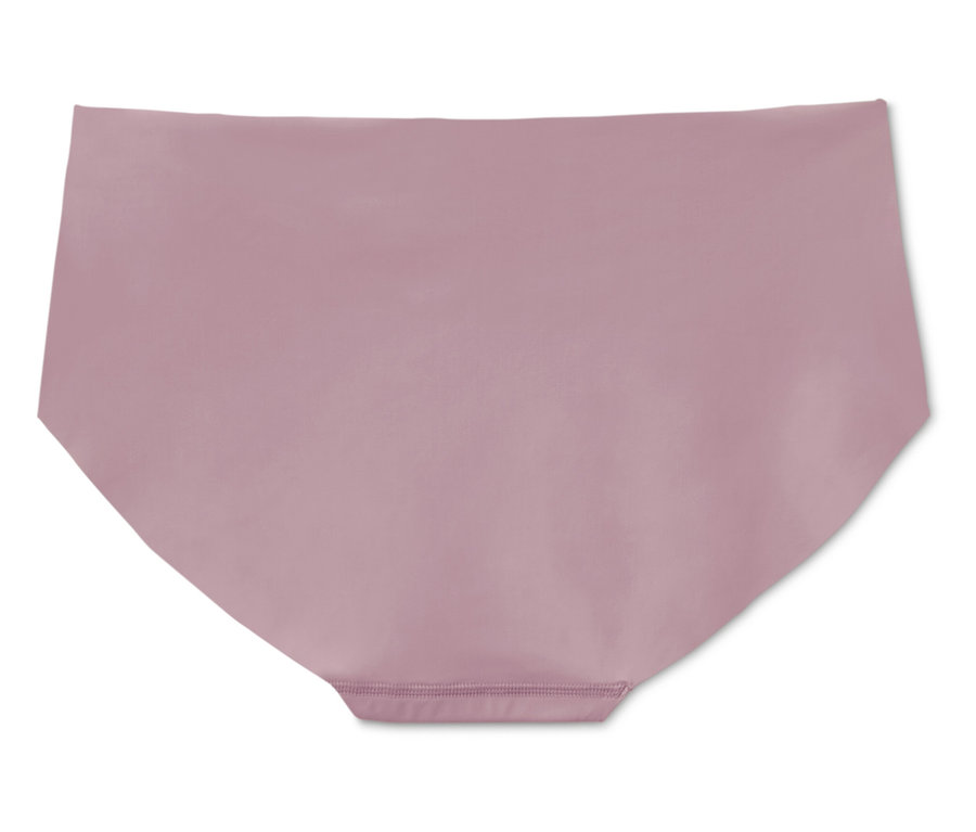 Helle lila Damenunterhose auf weißem Hintergrund.