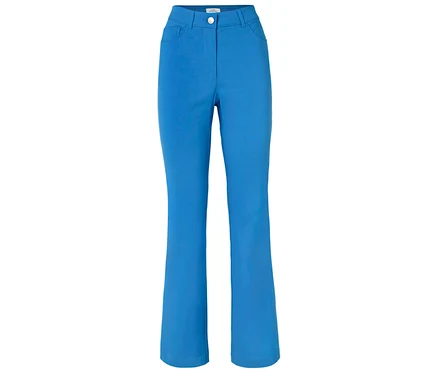 Blaue Schlaghose.
