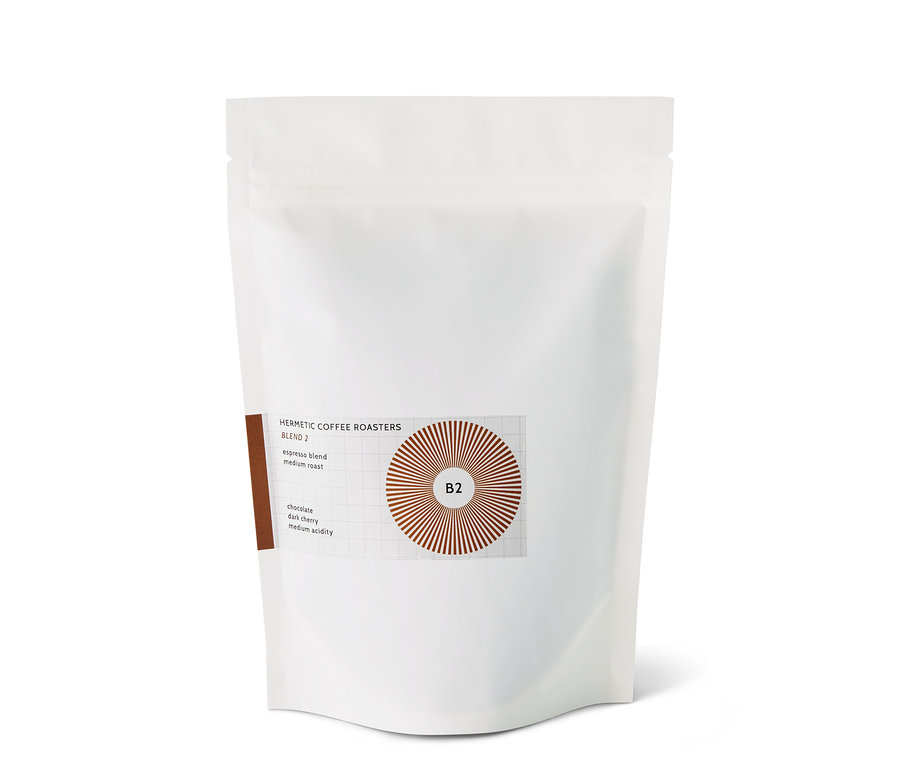 Eine Packung Hermetic - B2 Espresso - 250 g Ganze Bohne.