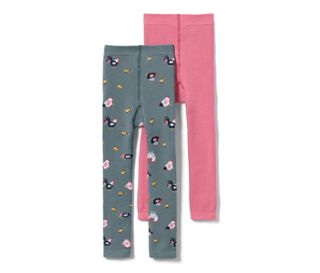 1x rosa, 1x schieferblau mit mehrfarbigem Tier-Alloverprint