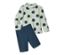 UV-Schutz-Kombi mit UV-Schutzfaktor 80, Beeren - Oberteil mintgrün mit Blaubeeren-Alloverprint, Hose mittelblau
