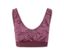 Pflaumenfarbenes Seamless-Sport-Bustier mit Blattmuster.