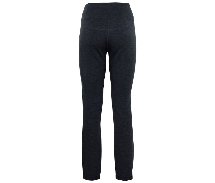 Schwarze Leggings mit hohem Bund.