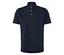 Dunkelblaues Poloshirt mit drei Knöpfen und einer Brusttasche.