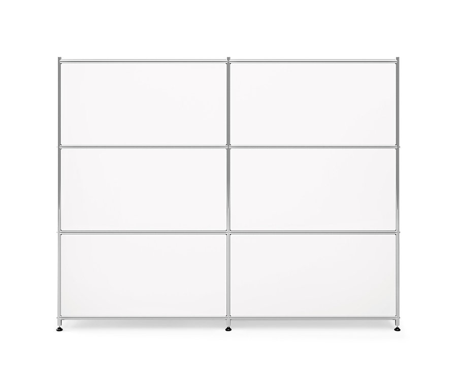 Weiße Kommode Metall »CN3« mit 4 Klappenfächern.